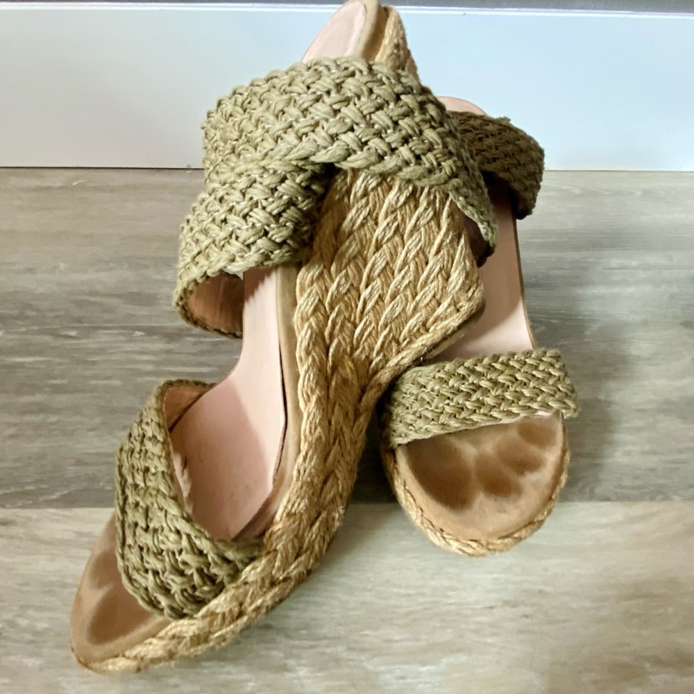 Stuart Weitzman Alex Ankle Wrap Wedge Sandals